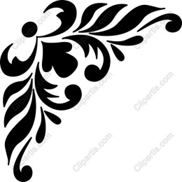 Elegant Black Floral Corner