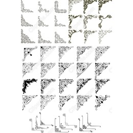 Ornate Corner Clipart Set - 25 Elegant