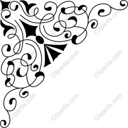 Elegant Black Ornate Corner