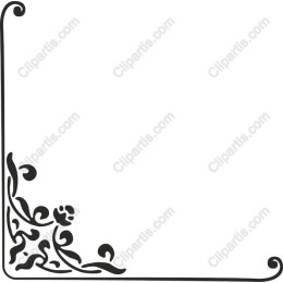 Elegant Floral Corner Clipart