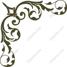 Vintage Flourish Corner Decorative