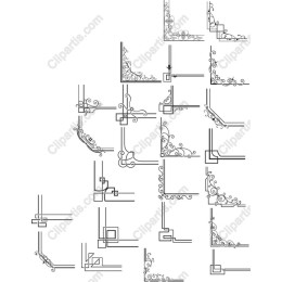 Ornate Corner - Floral & Geometric / Set