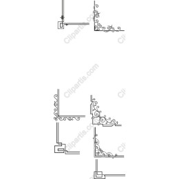 Elegant Corner Embellishments Set