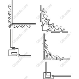 Ornate Corner Flourishes Set