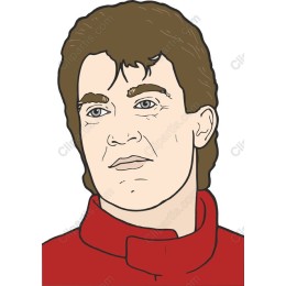 Stylized Character Portrait in Red Jacket