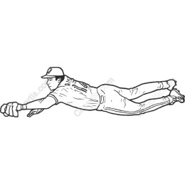 Diving Baseball Player