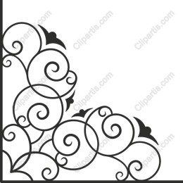 Elegant Corner Floral Swirl