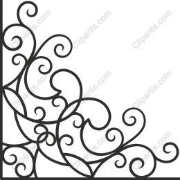 Elegant Corner Floral Swirl