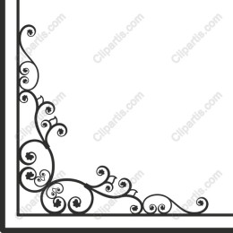 Elegant Swirling Floral Corner