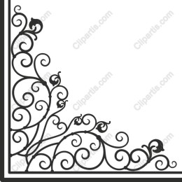 Elegant Swirling Vines Corner
