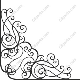 Elegant Black Ornate Corner