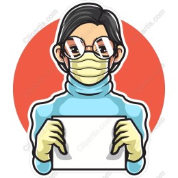 Health-Conscious Individual with Blank Sign