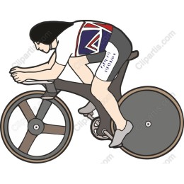 Dynamic Female Cyclist