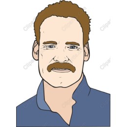 Confident Man Mustache