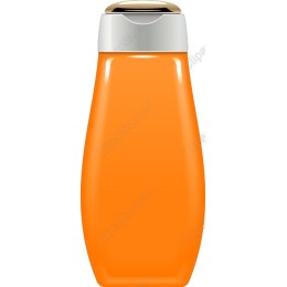 Vibrant Orange Shampoo Bottle