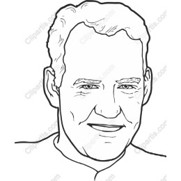 Elegant Line Drawing of a Distinguished Gentleman