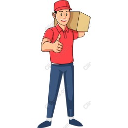 Cheerful Delivery Person