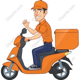 Cheerful Delivery Rider