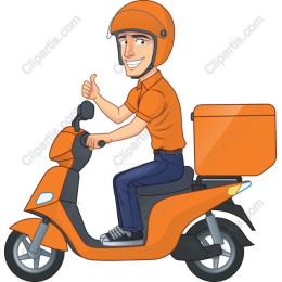 Cheerful Delivery Rider