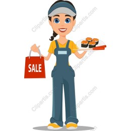 Cheerful Sushi Vendor