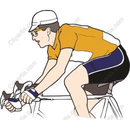 Vibrant Cyclist Action
