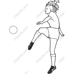 Dynamic Female Soccer Player