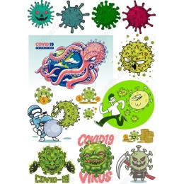 COVID-19 Cartoon Virus Bundle
