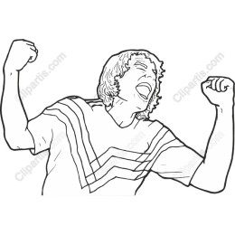 Jubilant Soccer Player