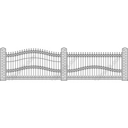 Ornate Metallic Fence