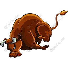Playful Brown Bull