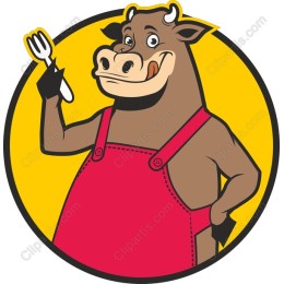 Cheerful Cartoon Cow