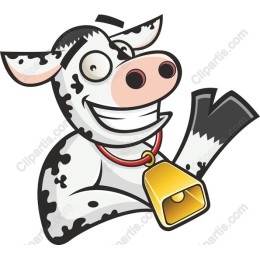 Cheerful Cartoon Cow