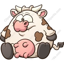 Charming Cartoon Cow