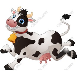 Whimsical Cartoon Cow