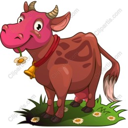 Cheerful Cartoon Cow