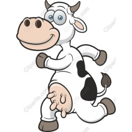 Cheerful Cartoon Cow
