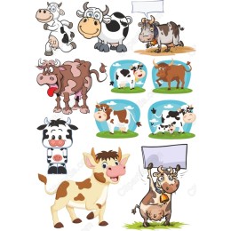 Cow Clipart Bundle - Playful Cartoon