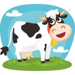 Happy Cartoon Cow