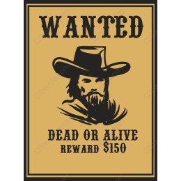Wanted Poster Cowboy