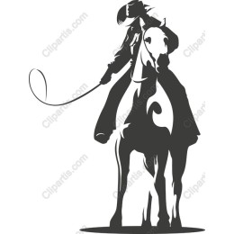 Dynamic Cowboy on Horseback