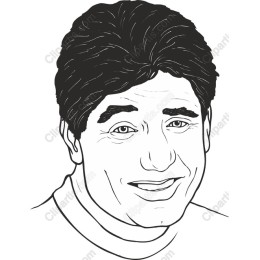 Charming Line Art of a Joyful Character