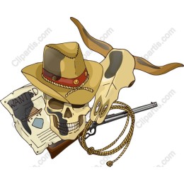 Western Cowboy Skeleton