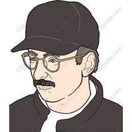 Thoughtful Man in Cap and Glasses