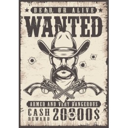 Vintage Cowboy Wanted Poster