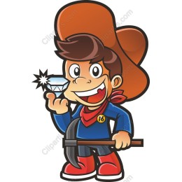 Cheerful Cartoon Miner