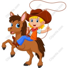 Playful Cowboy on Horse