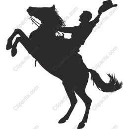 Dynamic Cowboy on Horse