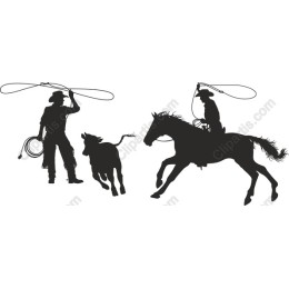 Cowboy Roping Calf