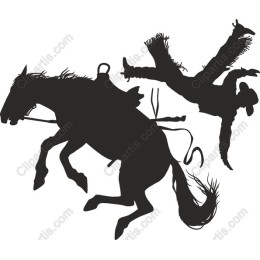 Cowboy on Bucking Horse