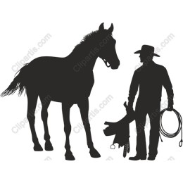 Cowboy and Horse